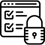 Data privacy icon India growth market icon